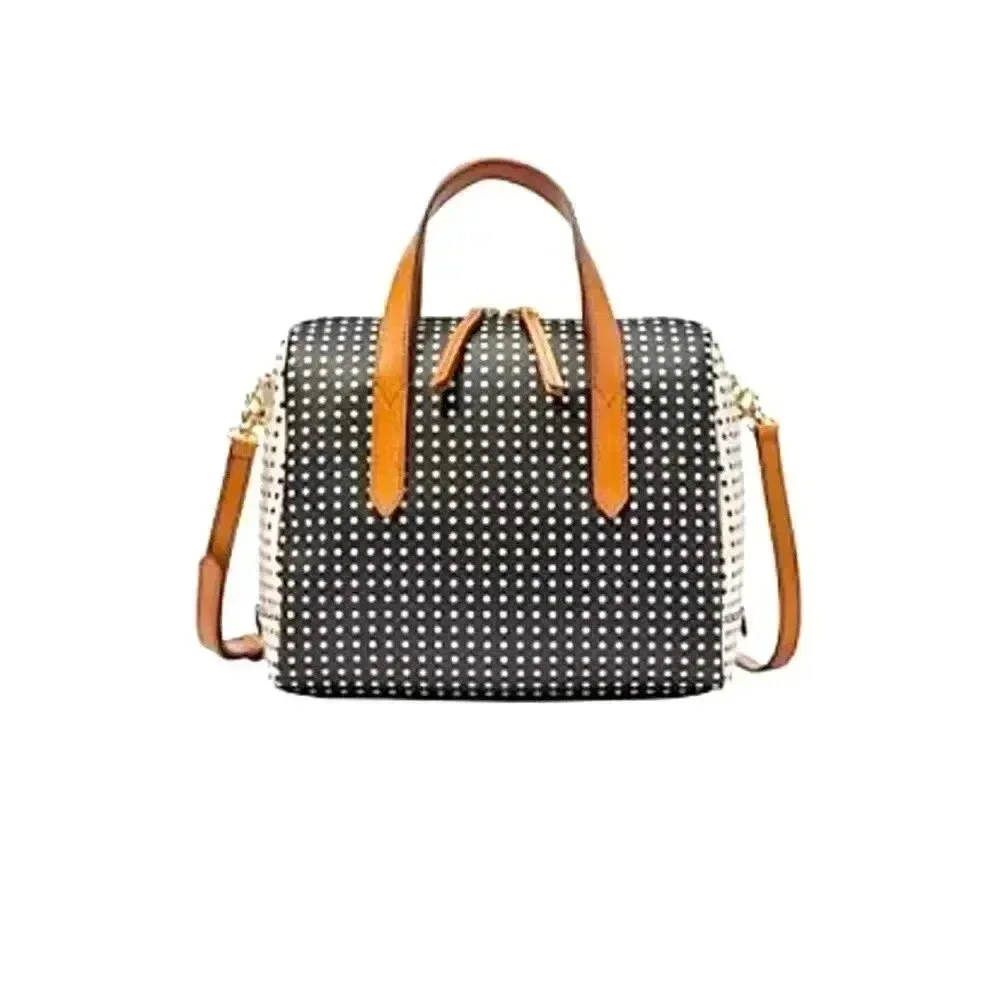 Fossil Sydney Polka Dot Satchel/Crossbody Bag